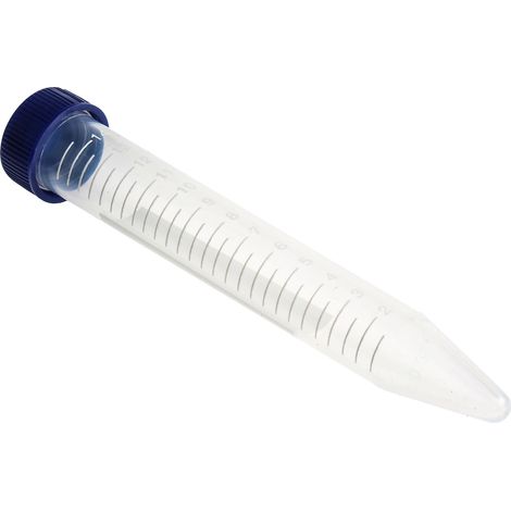 Bouteille de laboratoire, RS PRO, graduée, 15ml, en HDPE (capuchon), PP (tube), à Col étroit ( Prix pour Paquet de 10 ) (1/3)