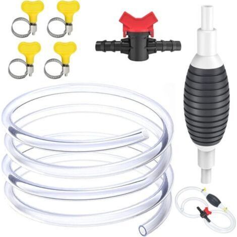 Pompe de transfert de carburant, pompe de transfert d'eau et de liquide, tuyau de siphon portable, pompe à carburant d'urgence, pompe manuelle (1/5)