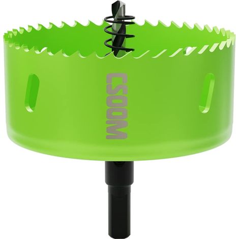 Scie cloche bi-métal pour travaux dans les plaques de plâtre, le plastique, le bois, les métaux, la tôle d'acier fine, outil de perçage haute performance, taille 105 mm (1/5)