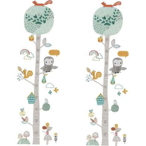 Lot de 4 stickers muraux animaux Totority pour la décoration (1/5)