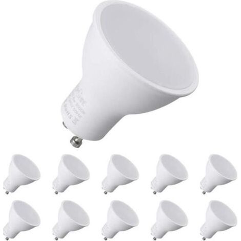 HOXILEELEOAmpoules LED GU10, 7W equivalente a una Lampadina Alogena 70W, 3000K Bianco Caldo A 120°Fascio Largo, luce, Lampadine, faretti a LED, confezione da 10 (1/5)