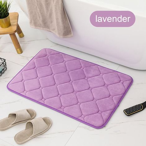 Tapis De Bain - Mousse À Mémoire De Forme - Absorbant Et Anti-Dérapant - Pour Salle De Bain Douche Et Toilettes - 50 x 80 cm - 1 Pièce (1/5)