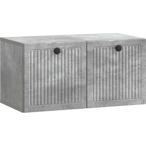 vidaXL Mobile Porta TV da Muro Grigio Cemento 59,5 x 31 x 30 cm