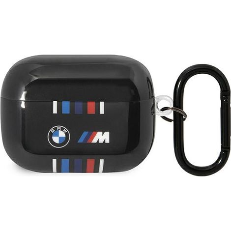 BMW BMAP22SWTK AirPods Pro Hülle schwarz/schwarz Mehrfarbige Linien