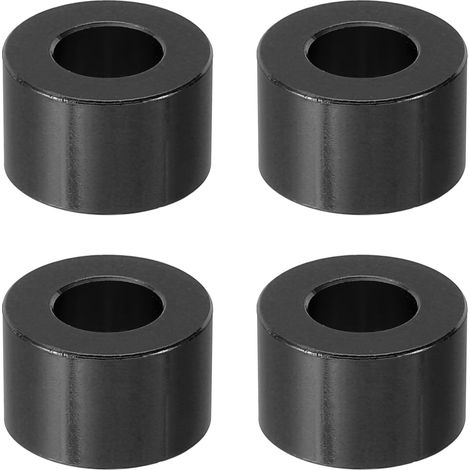 Entretoise en Aluminium, 4 Pcs Métal Entretoises Aluminium 8,2mm ID x 16mm OD x 10mm L Vis d'Espacement en Aluminium Ronde pour 1/3" ou M8 Boulons à Vis, Noir (1/5)