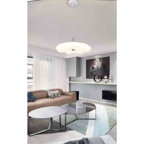 Lampadario a sospensione led 52 watt tripla accensione luce bianca 6500k calda 3000k naturale 4000k lampada sospesa