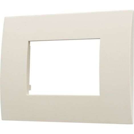 ETTROIT VA83309 Placca Plastica Serie Venus 3P Colore Sabbia Compatibile Con Vimar Arke (1/3)