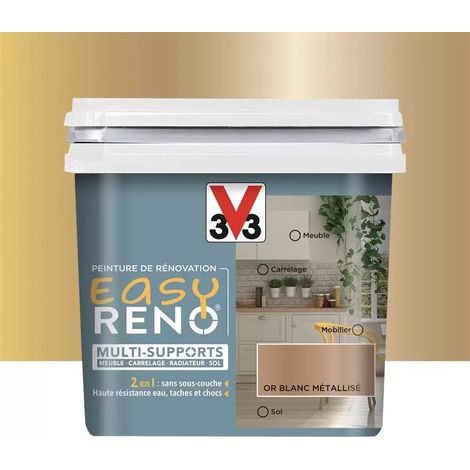 Peinture Multi-Supports V33 Easy Réno Or blanc 0,75 L