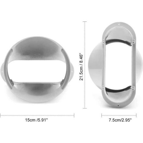 2 Adaptateur De Fenêtre, Plaque Tube 15cm, Kit Glissière Pour Climatiseur Mobile (1/4)