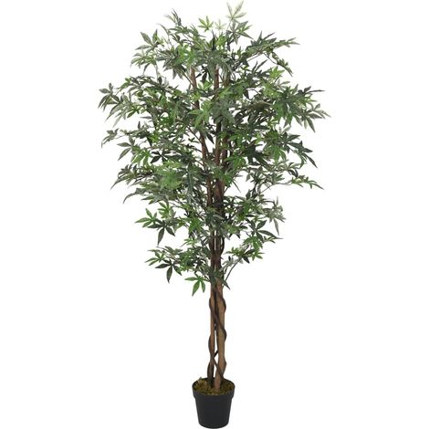 vidaXL Acero Artificiale 756 Foglie 200 cm Verde