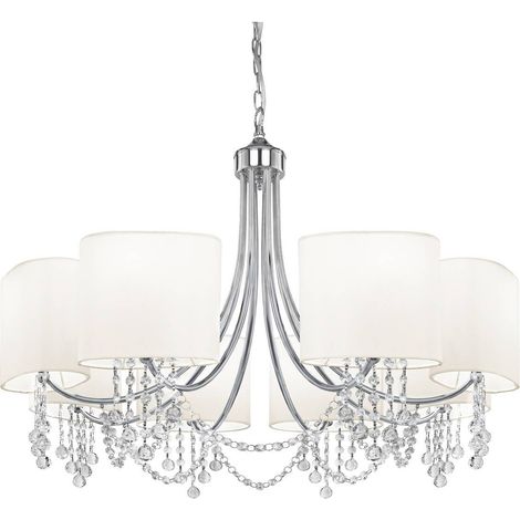 Searchlight Nina - Lustre à 8 ampoules au fini chromé, E14 (1/2)