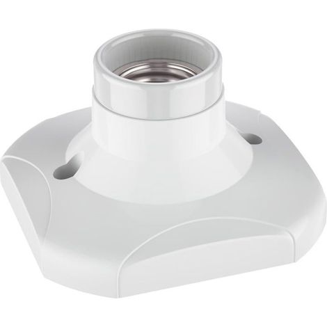 Plafonnier/douille, plastique, céramique, blanc, 1 douille E27 810 220 (V) (1/5)