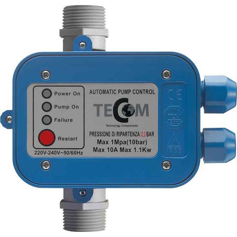 Regolatore elettronico di pressione per elettropompe 2.2 bar – Sensore integrato – Tensione 230V – Grado di protezione IP65 – Portata ottimale – Ideal Star (1/5)
