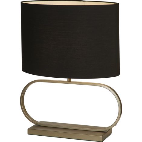 Searchlight Sleek Lampe de table, bronze, abat-jour noir, 1 x E27 (1/5)