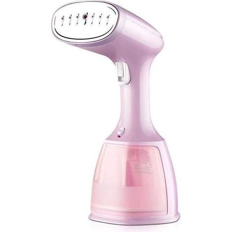 1 fer à vapeur, 1500 W, réservoir 350 ml, compact 13 x 28 cm, rose, pour entretien quotidien du linge (1/5)