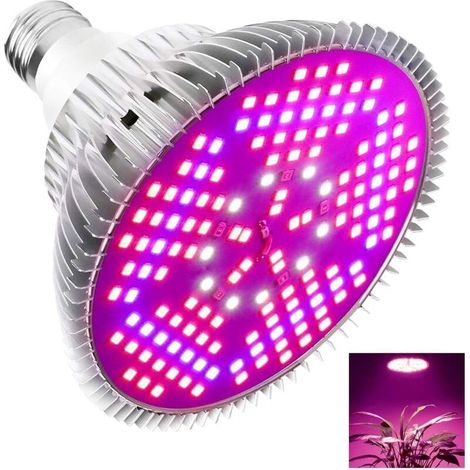 Lampe de Plante, 100W E27 LED Spectre Complet Plante Cultive la Lampe Horticole de Lumière Croissante, pour Plant Avec des Fleurs et des Légumes Intérieur/Serre/Jardin (1/5)