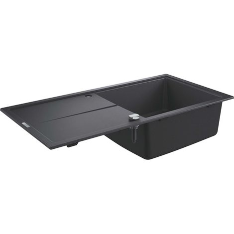 Grohe - Évier composite K400 avec garniture de vidage automatique, 100x50 cm, noir granite 31641AP0 (1/4)