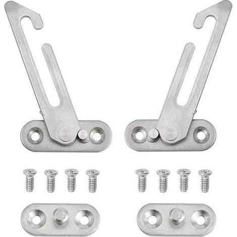 Lot de 2 entrebâilleurs de fenêtre en UPVC - En acier inoxydable 304 - Avec vis - Pour fenêtre à gauche et à droite (1/5)