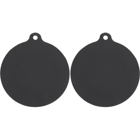 Lot de 2 tapis de cuisson à induction en silicone, résistants à la chaleur, antidérapants et protecteurs, ronds (165 x 190 mm), anti-graisse, pour plan de travail de cuisine. (1/5)