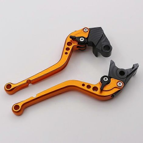 Modifications pour moto Kawasaki Z750 : embrayage de frein réglable en alliage d'aluminium, levier de klaxon au guidon (tige longue orange). (1/5)