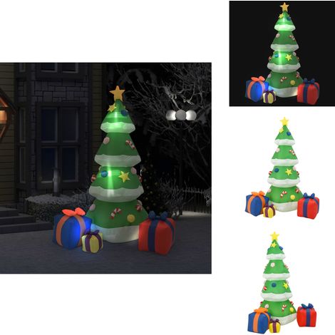 LED Weihnachtsbaum Weihnachtsdeko Indoor Outdoor 240 cm - Weihnachtsbaum - LED Beleuchtung - Aufblasbares Weihnachtsgeschenk - Winterdekoration - Garten Deko (1/5)