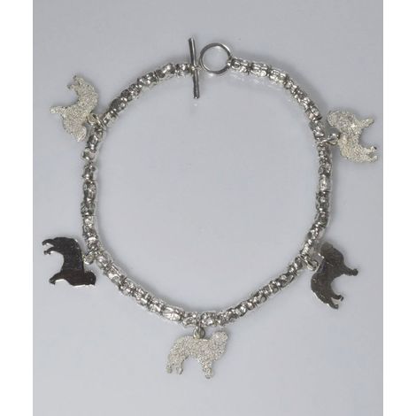 Australischer Schäferhund 925 Silber Interlock Armband
