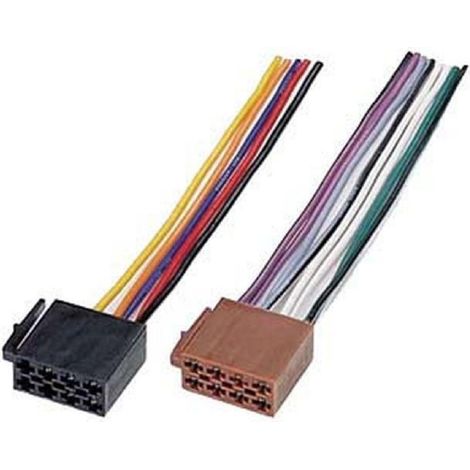 Pack 10 Faisceaux autoradio universels - ISO Fils nus - 4HP - Alimentation Male