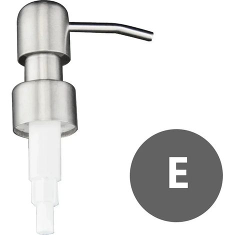 (E) Nouvelles pièces de rechange pour tête de pompe à lotion, tête de pompe à shampoing en acier inoxydable 304, distributeur de savon liquide, porte-savons et distributeurs (1/5)