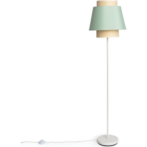 Stehlampe aus Stoff und Metall Chulu Grün (1/5)
