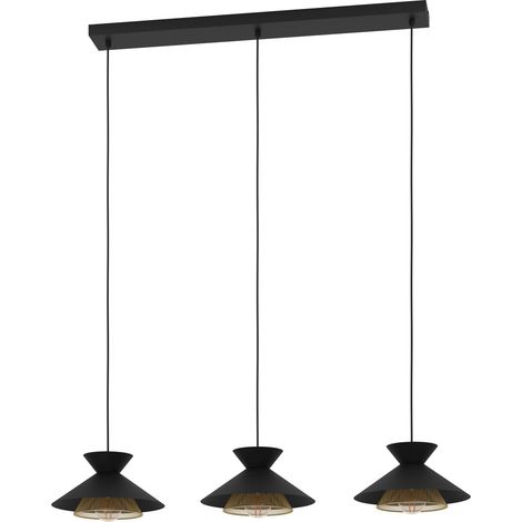 Suspension luminaire Grizedale, lustre à 3 lampes au design japonais (1/5)