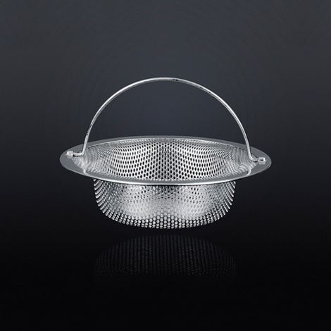 Passoire d'évier, diamètre de la passoire, bord large idéal pour la plupart des éviers, acier inoxydable, robuste, anti-obstruction (amélioration) (1/3)