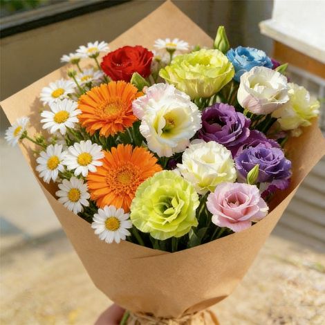 Mix Semi di Fiori 4400 – Lisianthus Doppio, Calendula, Camomilla, Semina Facile, Fiori Non-OGM per Giardino, Vaso e Balcone (1/5)