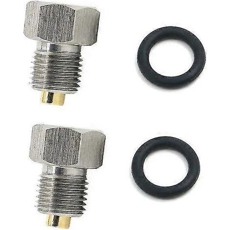 Magnetische Ölablassschraube aus Edelstahl für Harley und Buell, ersetzt 60328-98B und 60328-98A, magnetische Ölsumpfmutter, Ölablassschraube – 2 Schrauben, 2 Dichtungen