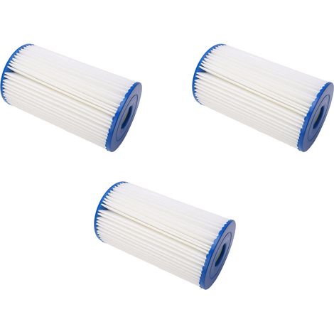 Lot de 3 cartouches filtrantes pour piscine, filtre de type B à structure trèfle, éléments de pompe pour spa. (1/5)