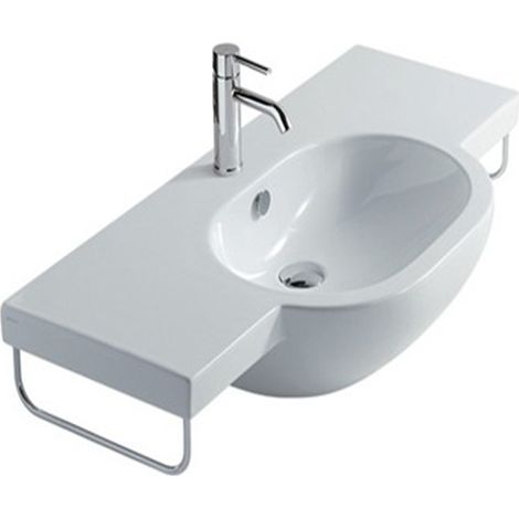 Lavabo M2 sospeso cm. 100x48 rettangolare bianco lucido di