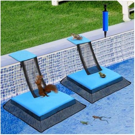 Lot de 2 rampes d'évacuation pour animaux de piscine – Dispositif de sauvetage et de prévention