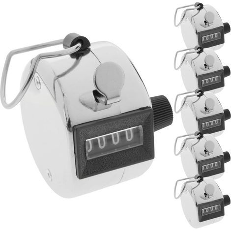 Compteur de flux de personnes manuel à 4 chiffres, compteur mécanique, débitmètre de personnes en métal, table de compteur de flux de passagers, 2 ensembles (1/5)