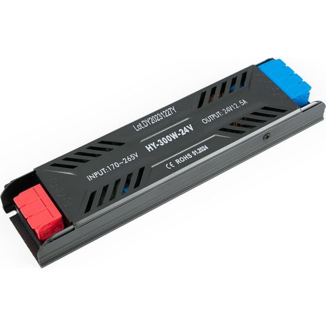 Alimentatore Slim 300W 24V - 12,5A - Connessione rapida - IP20