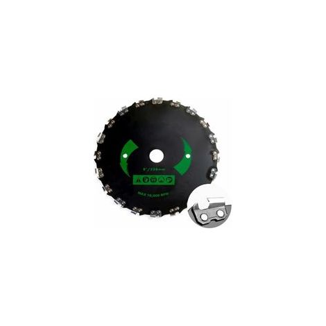 Lame de débroussailleuse universelle, 20 dents, 23 cm (9 pouces), tête de coupe en scie, vitesse maximale 10 000 tr/min, accessoires pour tondeuse à gazon 9GG5CDX4T (1/5)