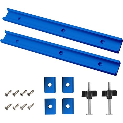 400 mm Rail de Guidage en T Aluminium avec Écrou Coulissant M6 et M8, Woodworking Alliage Aluminium Rail Bar Slider Woodworking T-Slot Mitre Track Fente De Montage De Gabarit avec Vis (1/5)