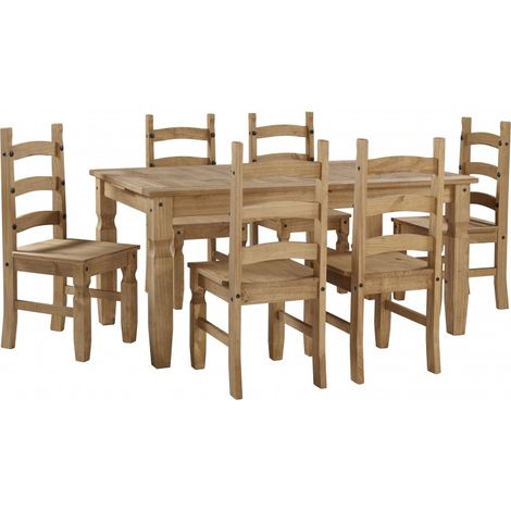 Corona Large Extending Table & 6 Chairs