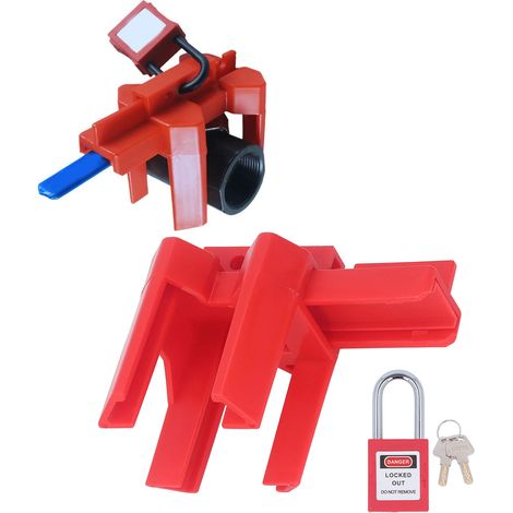 Kit de verrouillage de vanne à bille réglable DN8-DN50 + verrou de sécurité 38 mm (1/5)