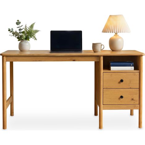 Bureau droit en bois BOSSA Chêne (1/5)