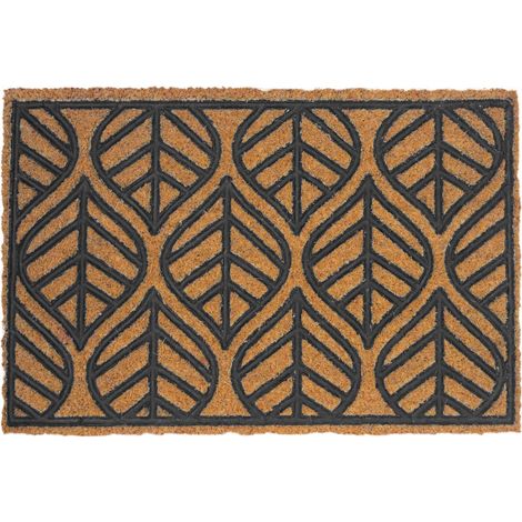 Zerbino in fibra di cocco e PVC, 60 x 40 cm, naturale e nero (1/5)