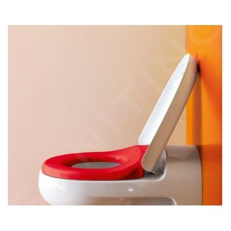 Laufen Florakids - Siège WC, blanc/rouge H8910300620001 (1/3)