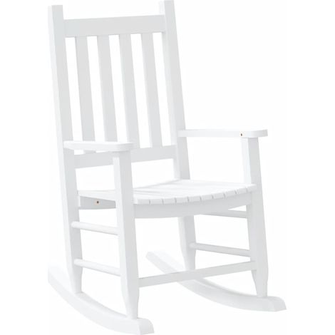 Chaise à bascule pour enfants 6-12 ans en bois de peuplier blanc DEC028928 (1/5)