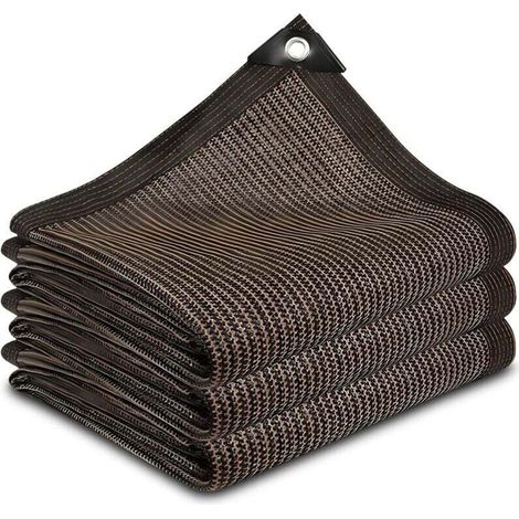 Schattierungsnetz, 90 % Schattierungsgewebe Pergola-Außenschattierungsnetz, Sonnenschutznetz Schattierungsgewebe für Pergola, Terrasse, Gewächshaus, Hühnerstall, Pflanzen - Braun (4x6m)