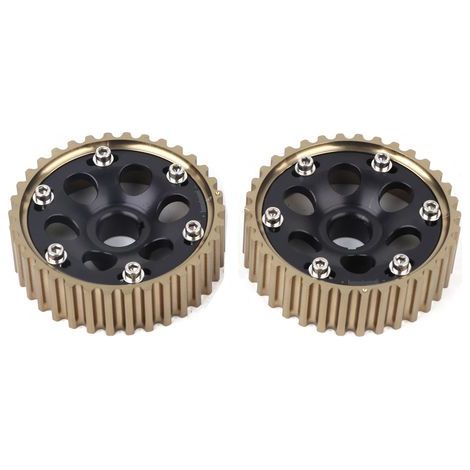 Paire de pignons d'arbre à cames de course en aluminium pour moteur Honda Integra Civic B16A/B16B/B18C Noir (1/5)