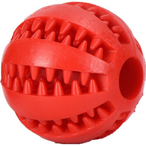Jouet pour animaux de compagnie, boule de dentition en caoutchouc, jouet pour chien, résistant aux morsures et aux fuites, boule de pastèque, brosse à dents pour animaux de compagnie, 7cm (1/5)