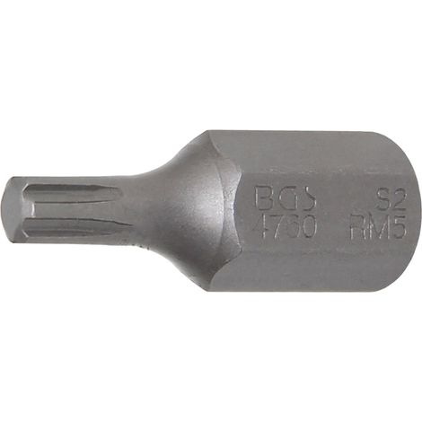 Punta  longitud 30 mm  entrada 10 mm (3/8")  perfil en cuña (para RIBE) M5